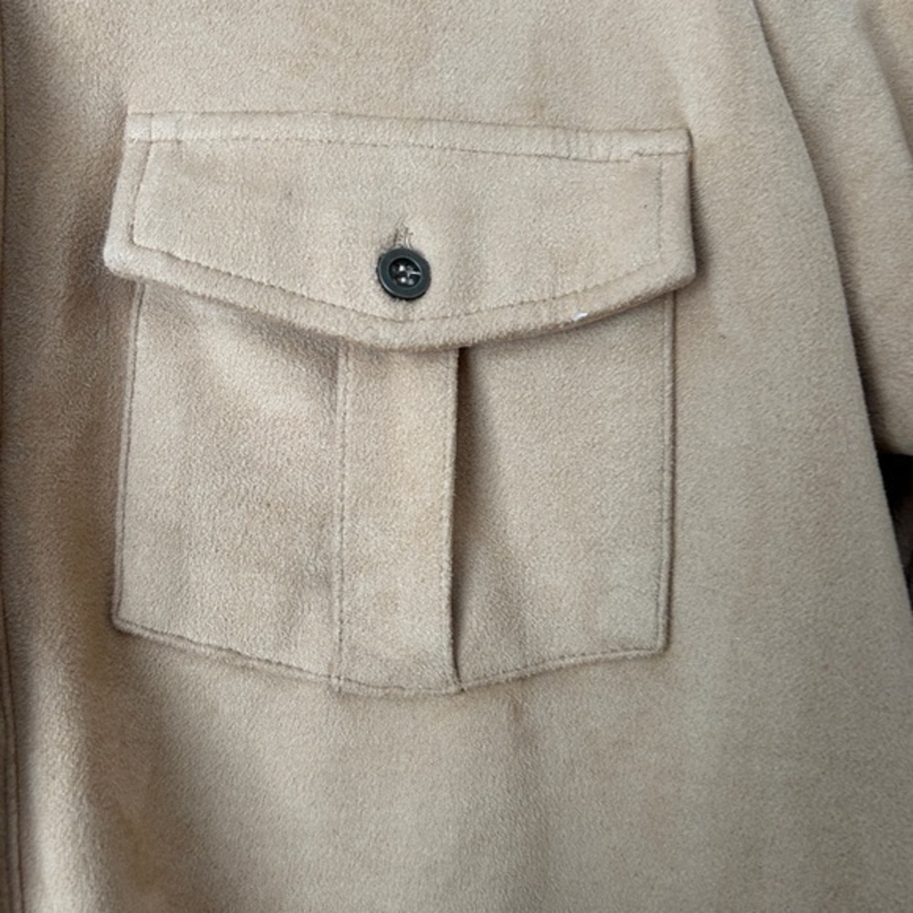 Freeway Tan Suede Button-Up Jacket - Picture 6 of 8